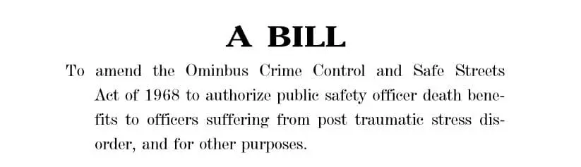 Blue H.E.L.P. Endorses Legislation to Include PTS and Suicide Under the PSOB Program